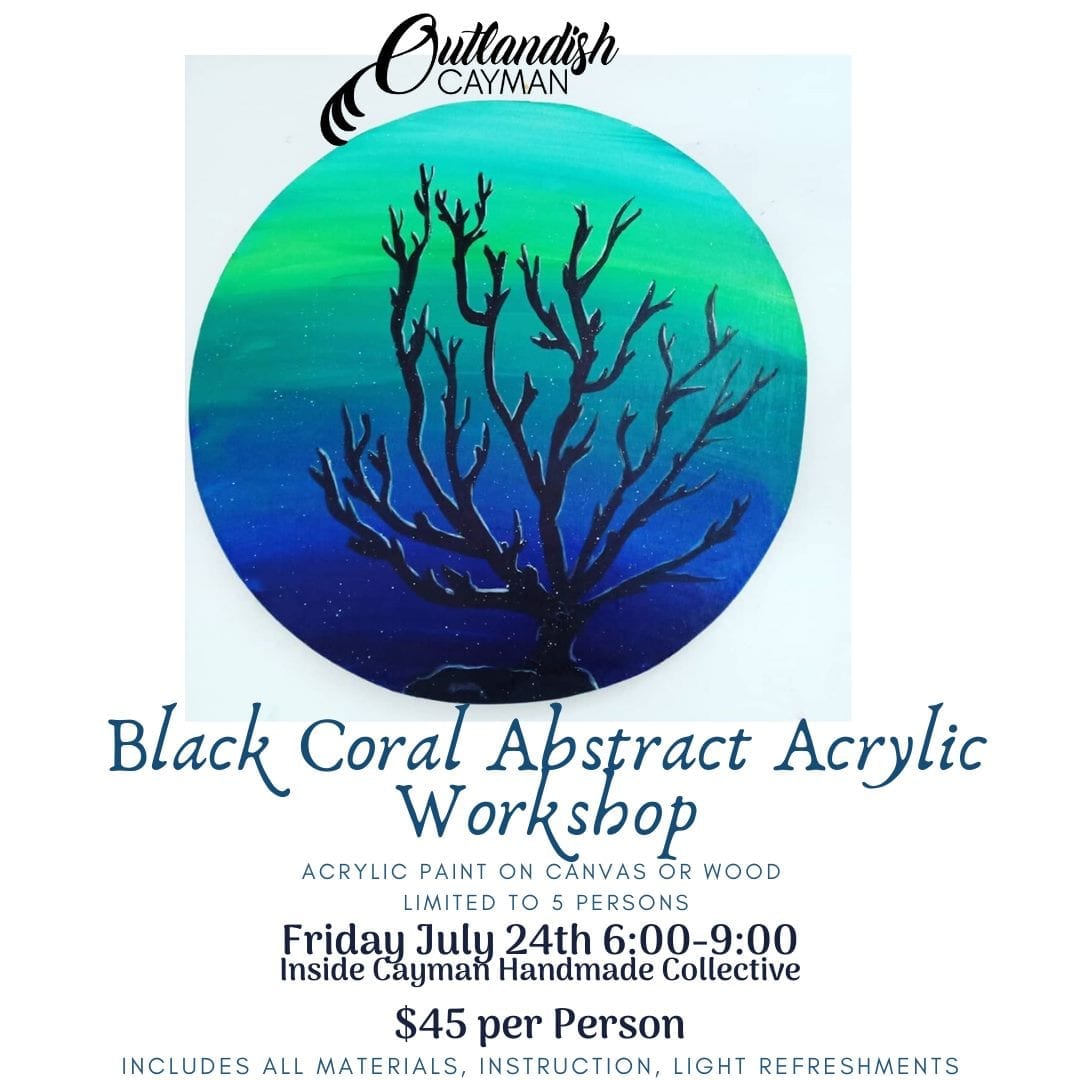 Black Coral - Abstract acrylic painting Workshop