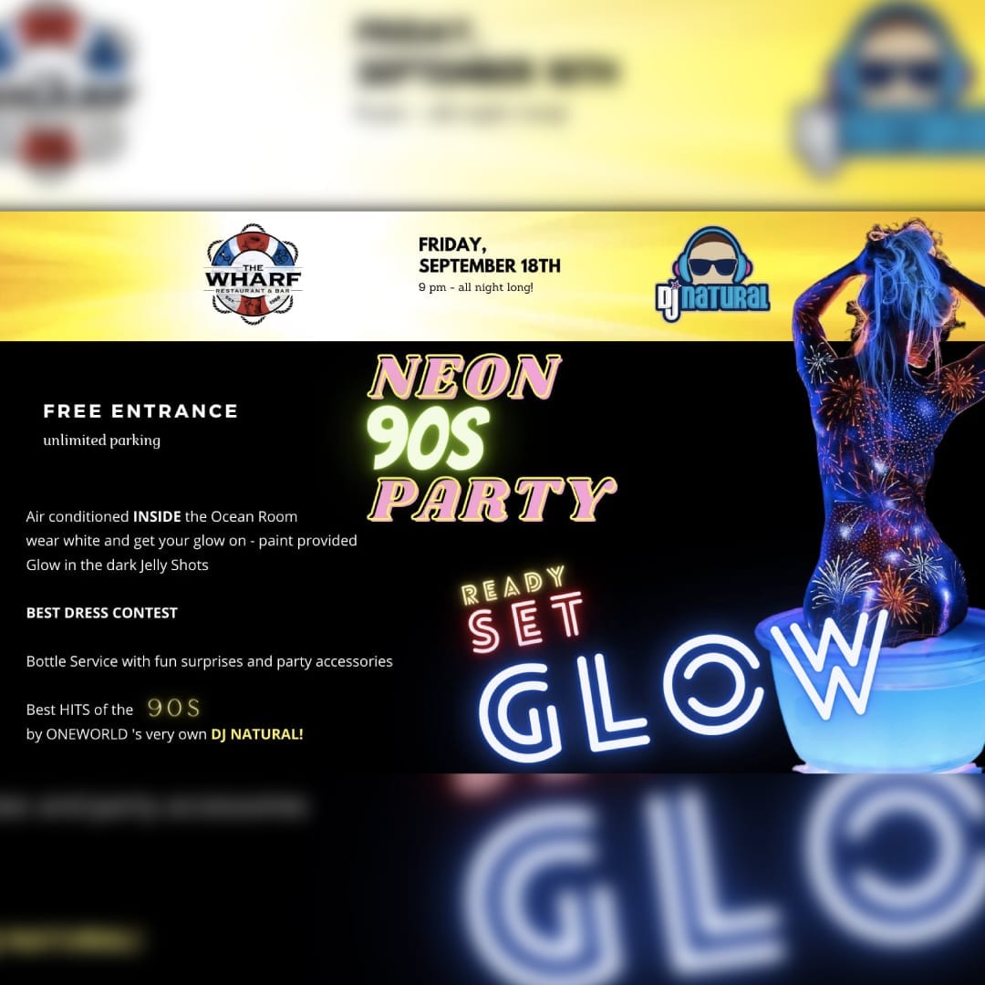 90s GLOW PARTY - INSIDE at The Wharf