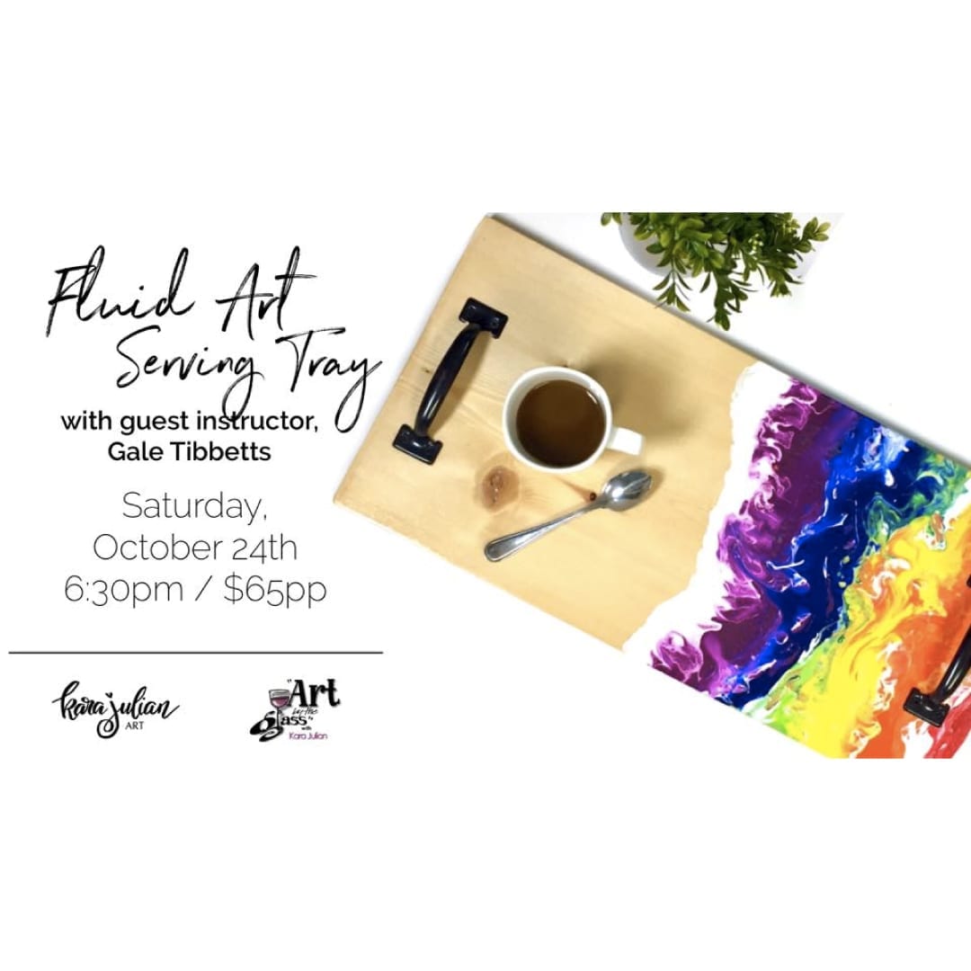 Fluid Art Serving Tray w/ Gale Tibbetts - a DIY workshop